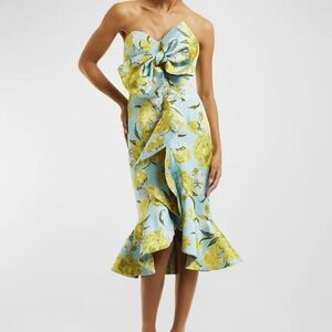 Mestiza New York Stephanie Floral Bow Midi-Dress Size 0